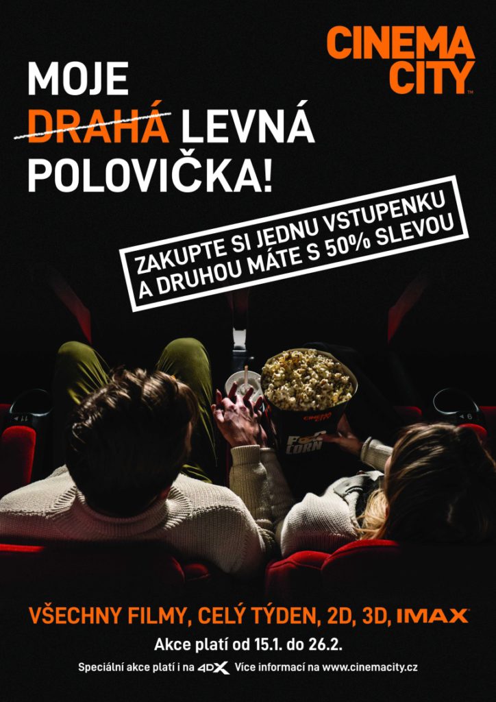 CINEMA CITY Slovanský dům: Levná vstupenka pro vaši drahou polovičku