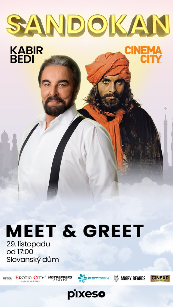 Kabir Bedi alias Sandokan míří do Prahy! Přijďte se setkat s Malajským tygrem do Slovanského domu