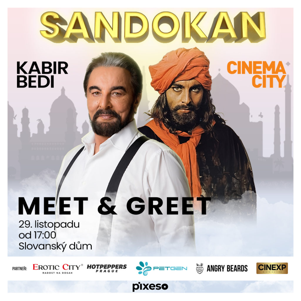 Kabir Bedi alias Sandokan míří do Prahy! Přijďte se setkat s Malajským tygrem do Slovanského domu