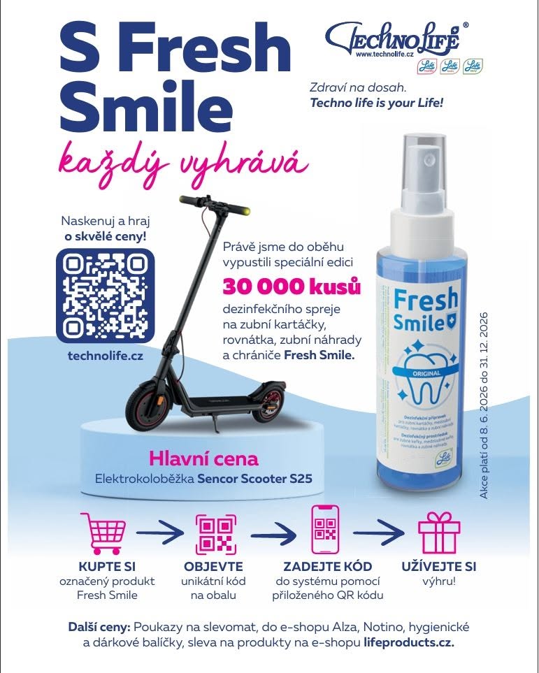 Soutěž Fresh Smile s elektrickou koloběžkou Sencor a dalšími cenami